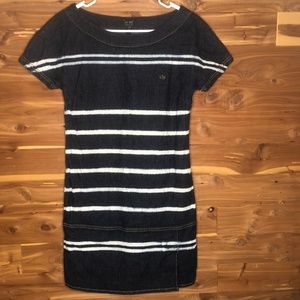 NWOT Armani Jeans Short-Sleeve Denim Shift Dress